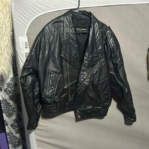 Real leather jacket. Size medium.
